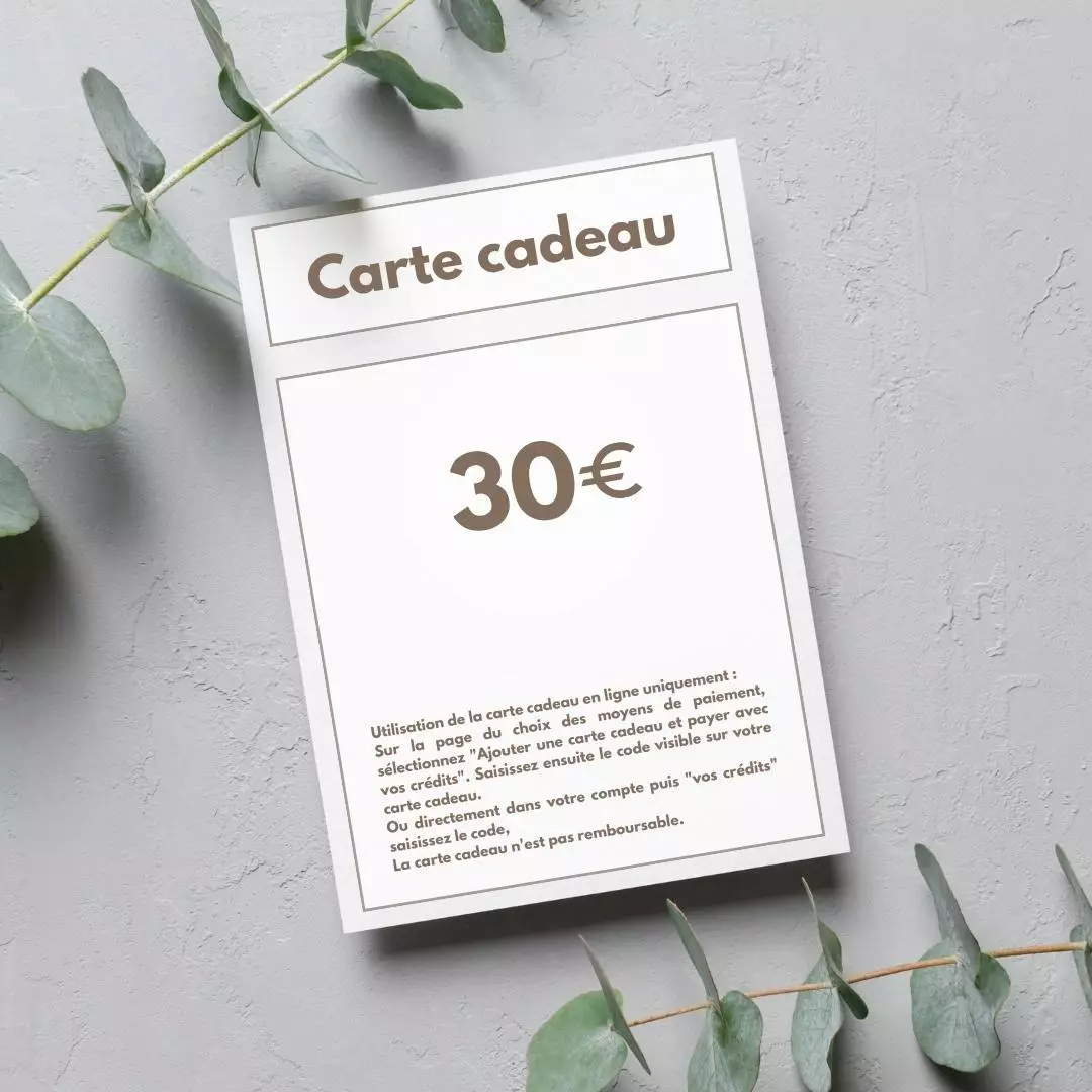 Carte cadeau gourmande - 30 euros